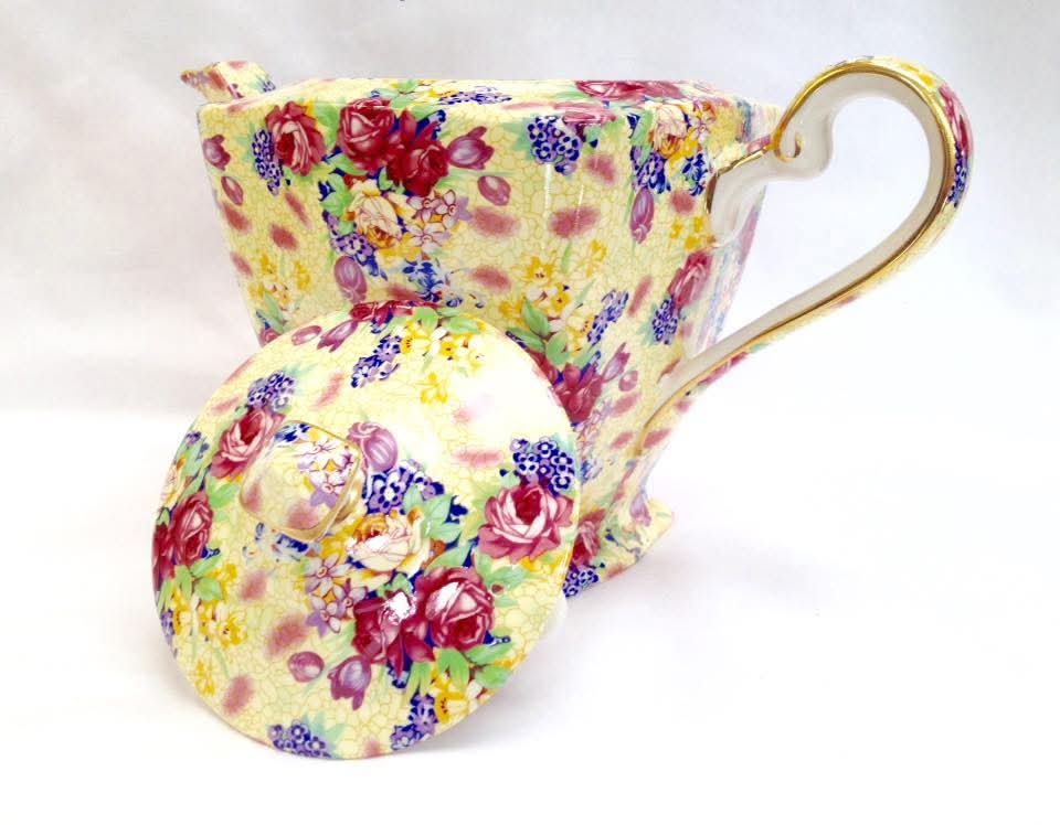 Grimwades Royal Winton | Welbeck | Chintz Teapot, Milk Jug and Open Sugar Basin | Earthenware | England | 1995 Revival