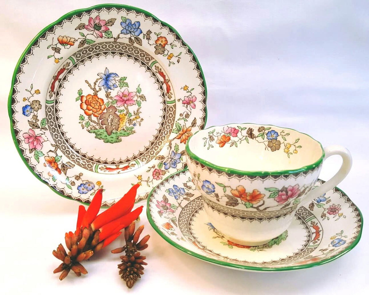 Copeland Spode | Chinese Rose | Two Trios | Rd No 629,599 | Circa 1913–1940s