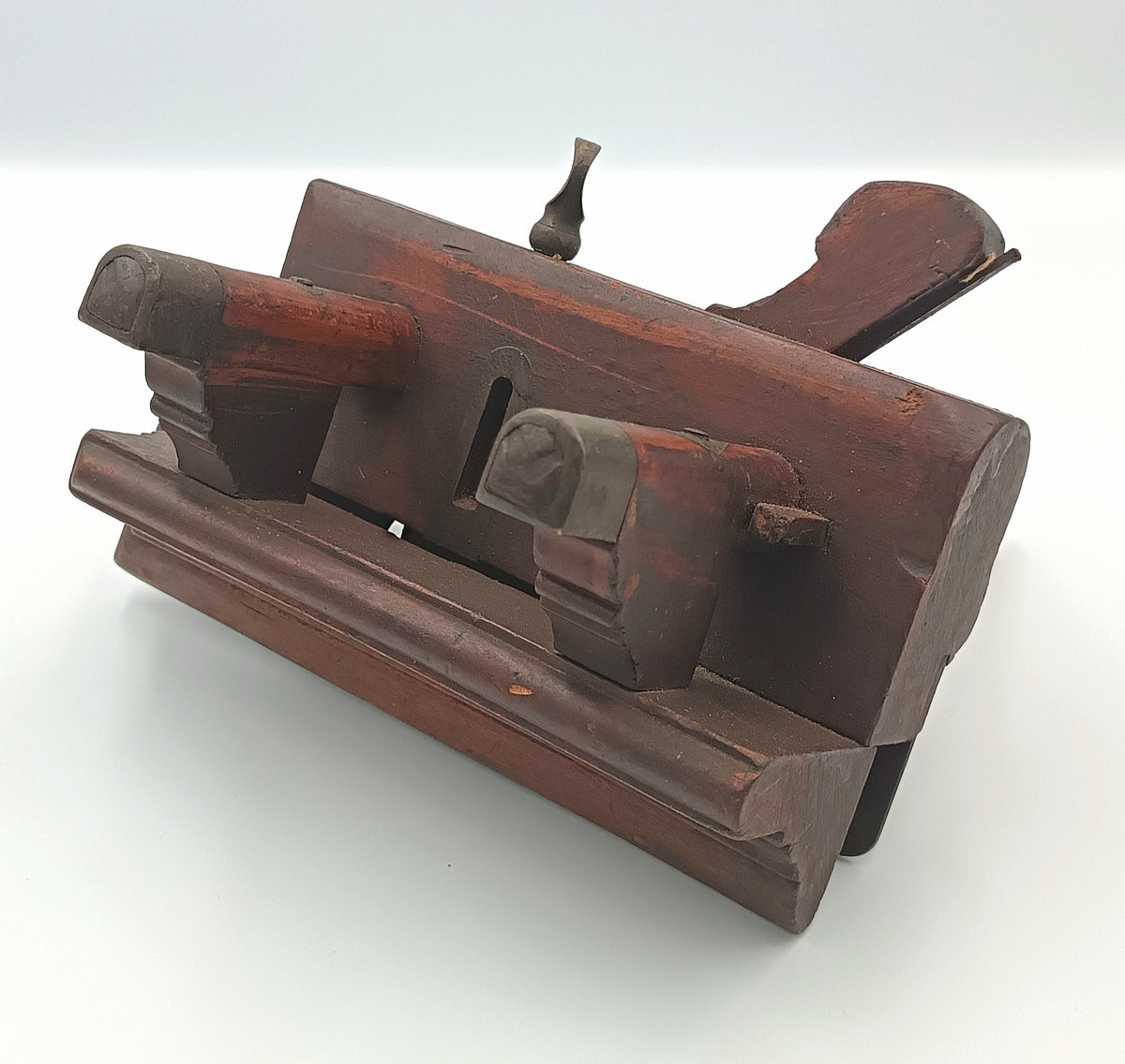 Antique Screw-Arm Plough Plane | Hardwood & Brass | 19th Century