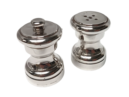 Vintage Tiffany & Co Sterling Silver Salt Shaker & Pepper Grinder Set – Timeless Tabletop Luxury