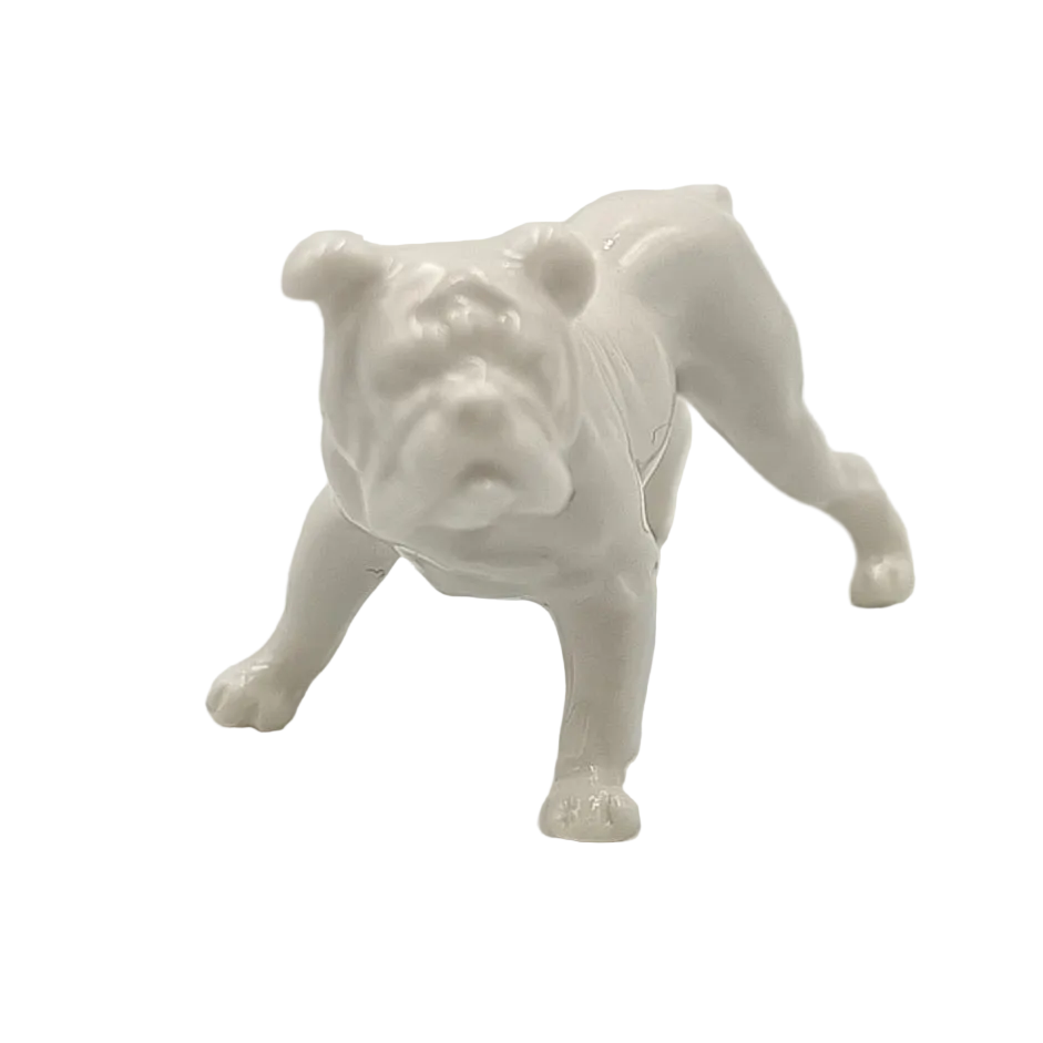 Rosenthal | White Porcelain Miniature English Bulldog Figurine | Standing Pose | Germany | c.1957–1970s