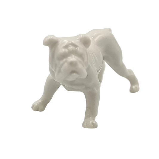 Rosenthal | White Porcelain Miniature English Bulldog Figurine | Standing Pose | Germany | c.1957–1970s