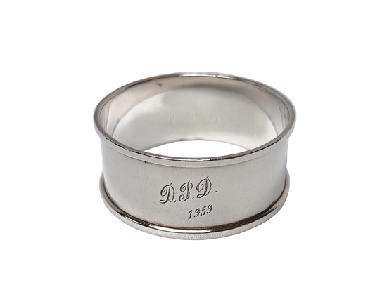 Rare South African Sterling Silver Napkin Ring — Norman Watson "Dick King" Durban 1953, Engraved D.P.D.