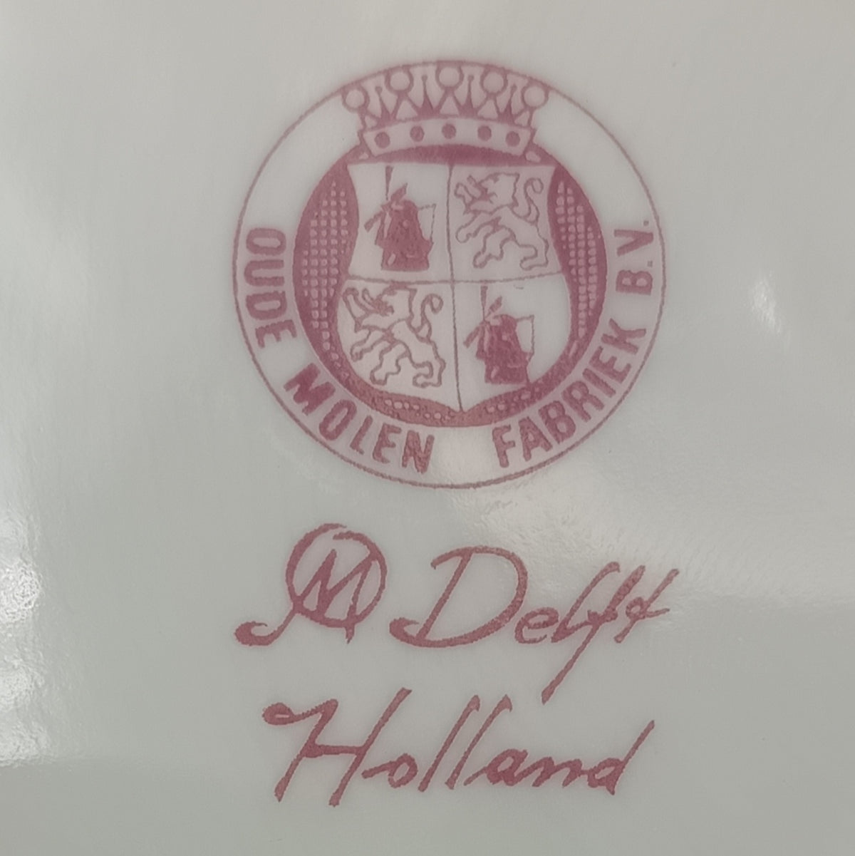 Oude Molen Fabriek B.V. | Dutch Landscape | Octagonal Trinket Dish | Transfer-Printed Porcelain | Holland, 20th Century