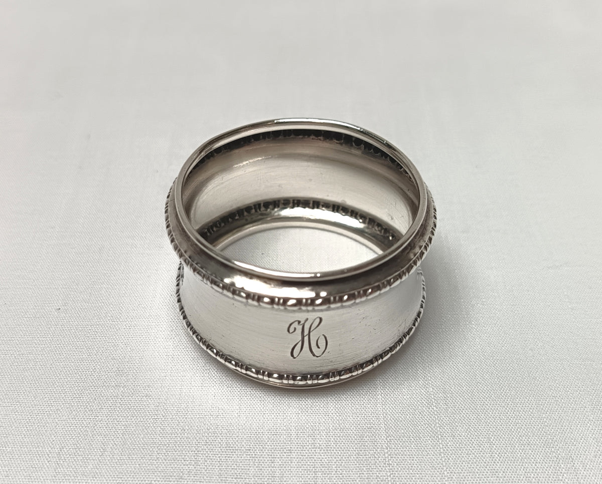 Antique Hallmarked Sterling Silver Serviette / Napkin Ring – Gorham Manufacturing Company, Birmingham, 1919