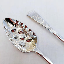 Load image into Gallery viewer, Antique Pair of  Hallmarked Sterling Silver Berry Spoons
