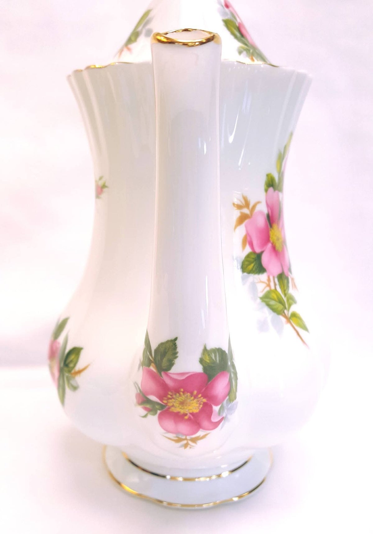 Royal Albert | Prairie Rose | Coffee Pot, Milk Jug & Sugar Bowl | Three-Piece Coffee Grouping | 1950s–1960s