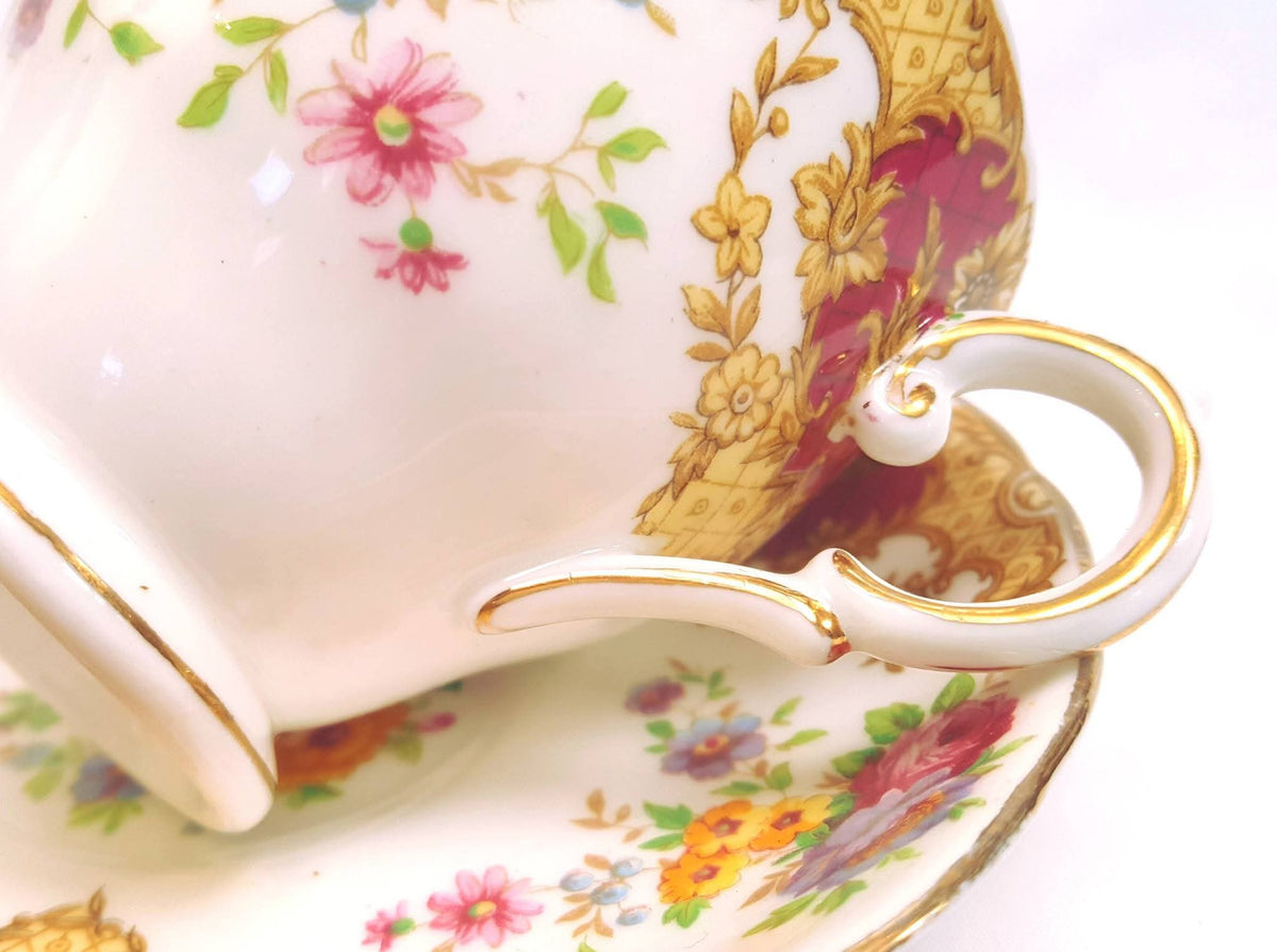 Tuscan Fine English Bone China | Provence | Two Duos (Cup & Saucer) | Pattern C18497 | Circa 1940s–1950s
