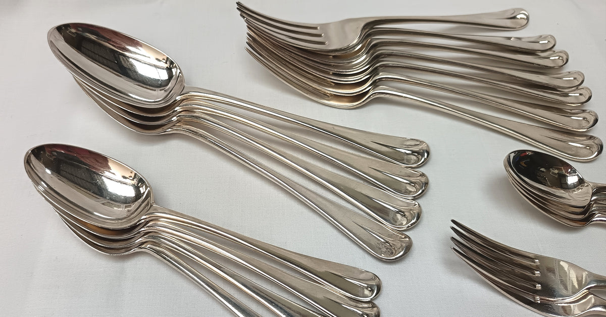 Chawner & Co | Old English Pattern | Part Sterling Silver Flatware Set | London | 1863