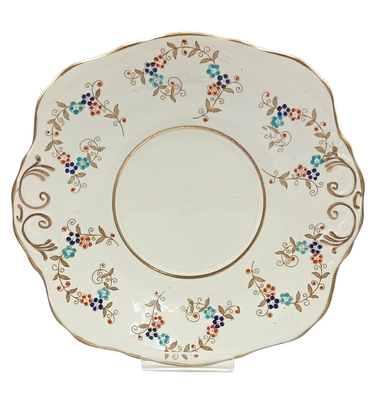J. H. Middleton & Co. (Delphine) | Pattern 1937 | Cake Plate | Bone China | Longton, England, c.1930s