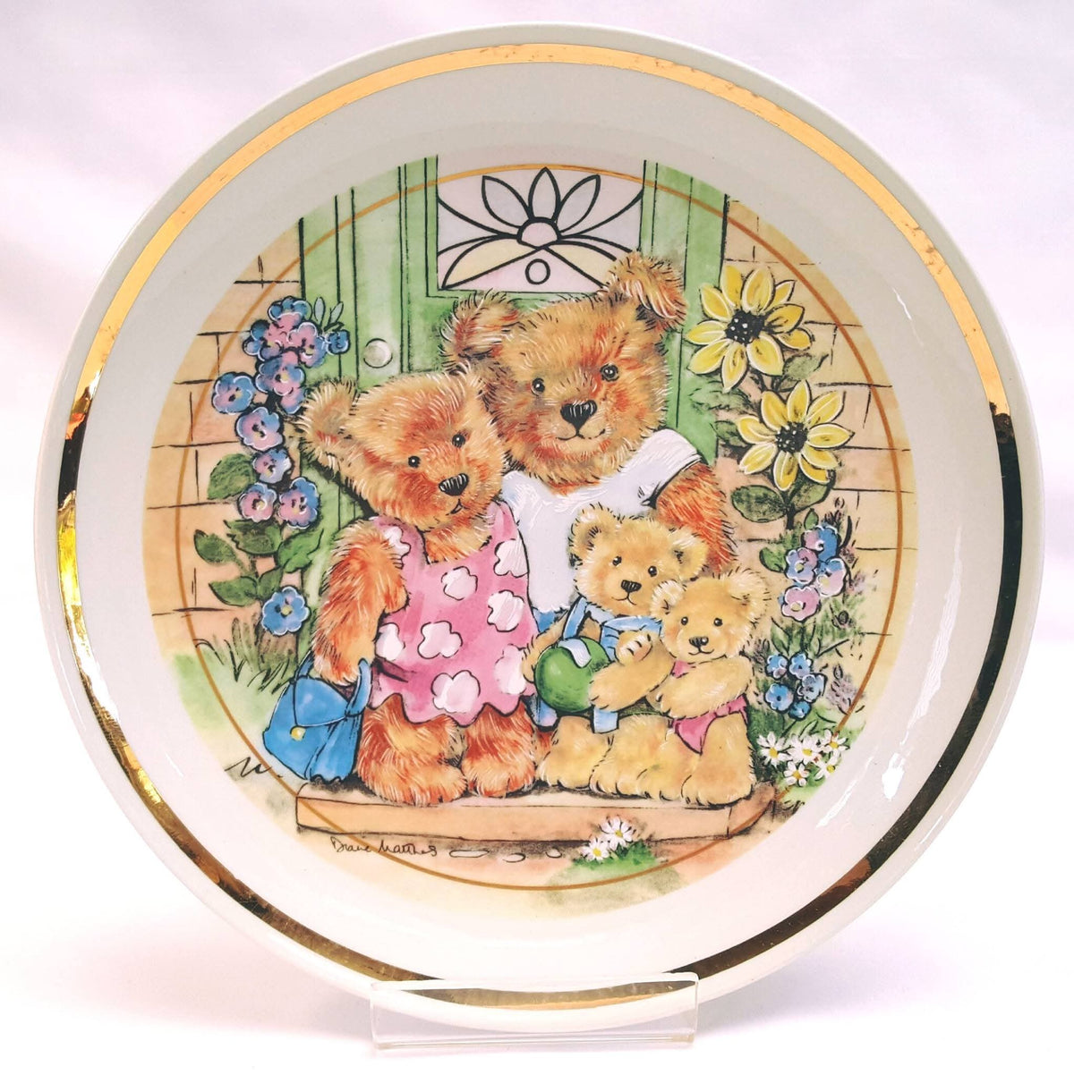 Various Makers | Teddy Bear Cabinet Plates | Collection of Six | Circa 1980s–1990s