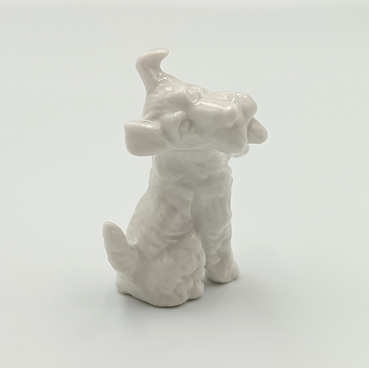 Rosenthal | White Porcelain Miniature Terrier Figurine | Wire Fox Terrier Puppy | Germany | c.1970s