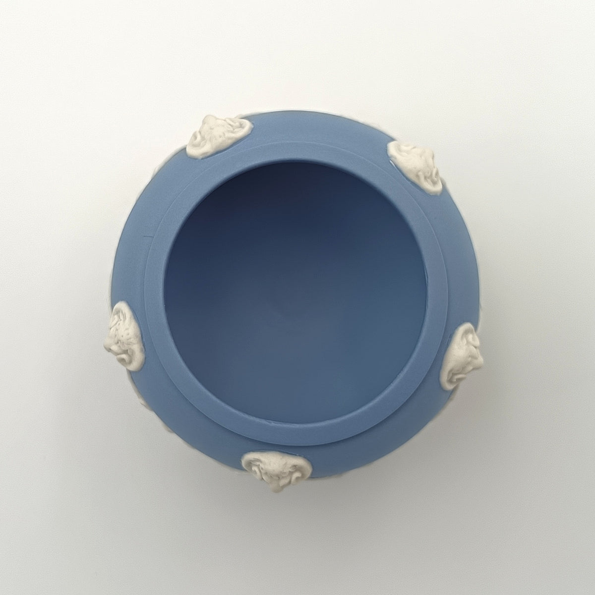 Wedgwood | Jasperware | Posy Vase | Light Blue | Ram’s Head Masks and Floral Swags | England | 1955