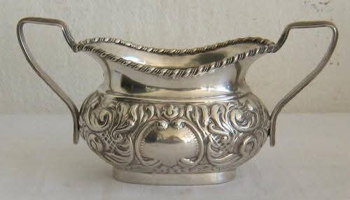 Sheffield Silver Plate | Five-Piece Tea & Coffee Service with Tray | Repousse Foliate Decoration | England | c.1890–1920