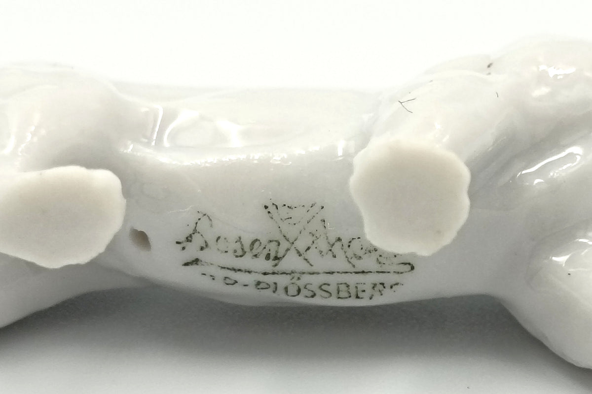Rosenthal | White Porcelain Miniature Leopard Figurine | Prowling Pose | Selb-Plössberg | c.1953–1970s