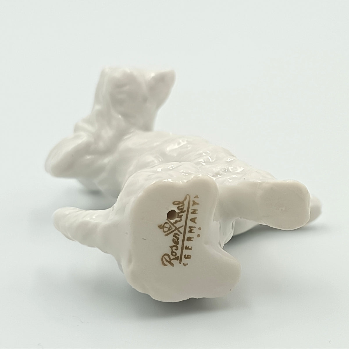 Rosenthal | White Porcelain Miniature Terrier Figurine | Wire Fox Terrier Puppy | Germany | c.1970s