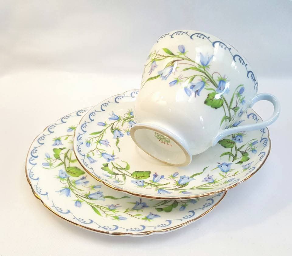 Shelley | Harebell | Richmond Shape | Trio | Fine Bone China | England | c.1945–1966
