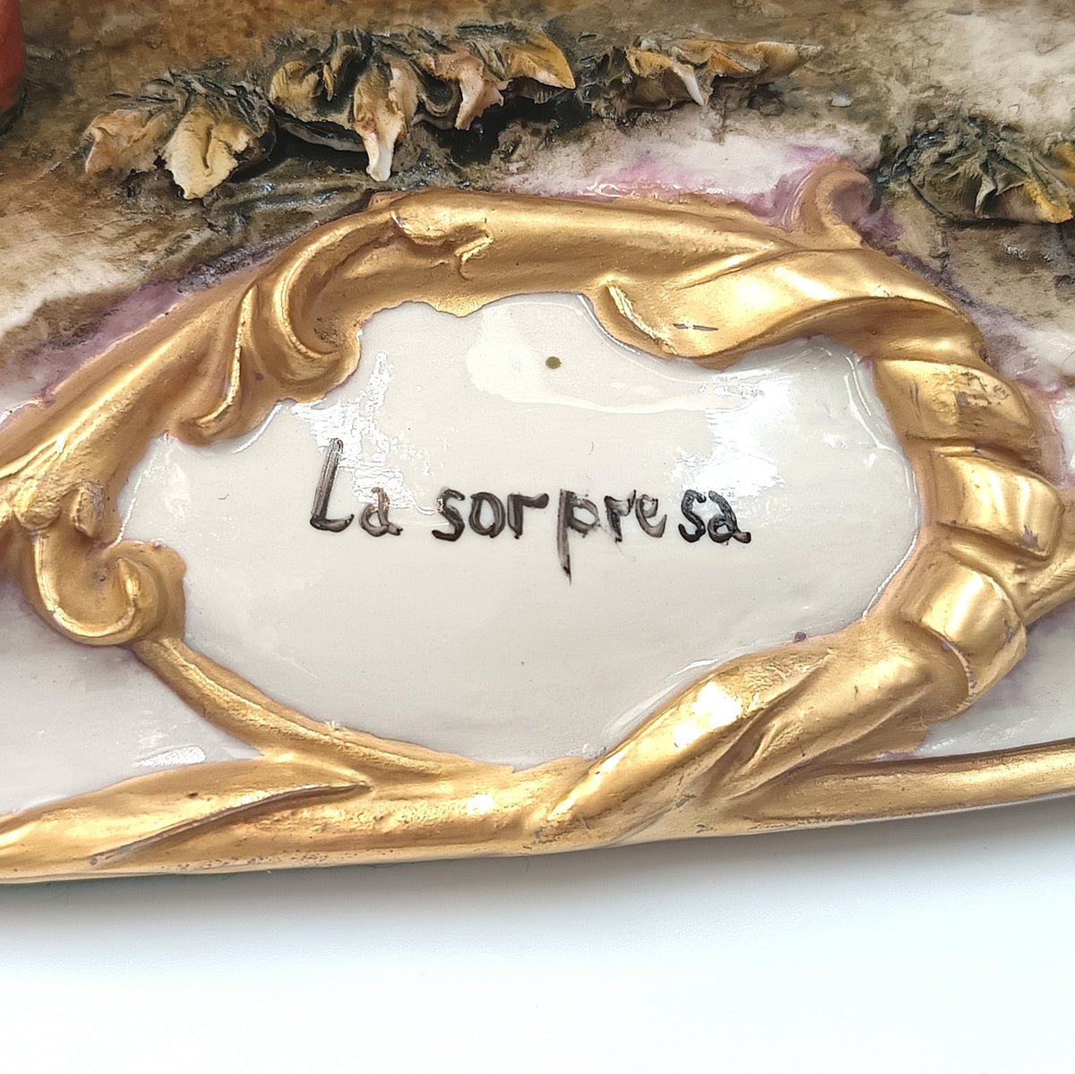 Lorenzo | La Sorpresa (The Surprise) | Large Capodimonte Figural Group | Hand-Painted Porcelain | Italy, 20th Century
