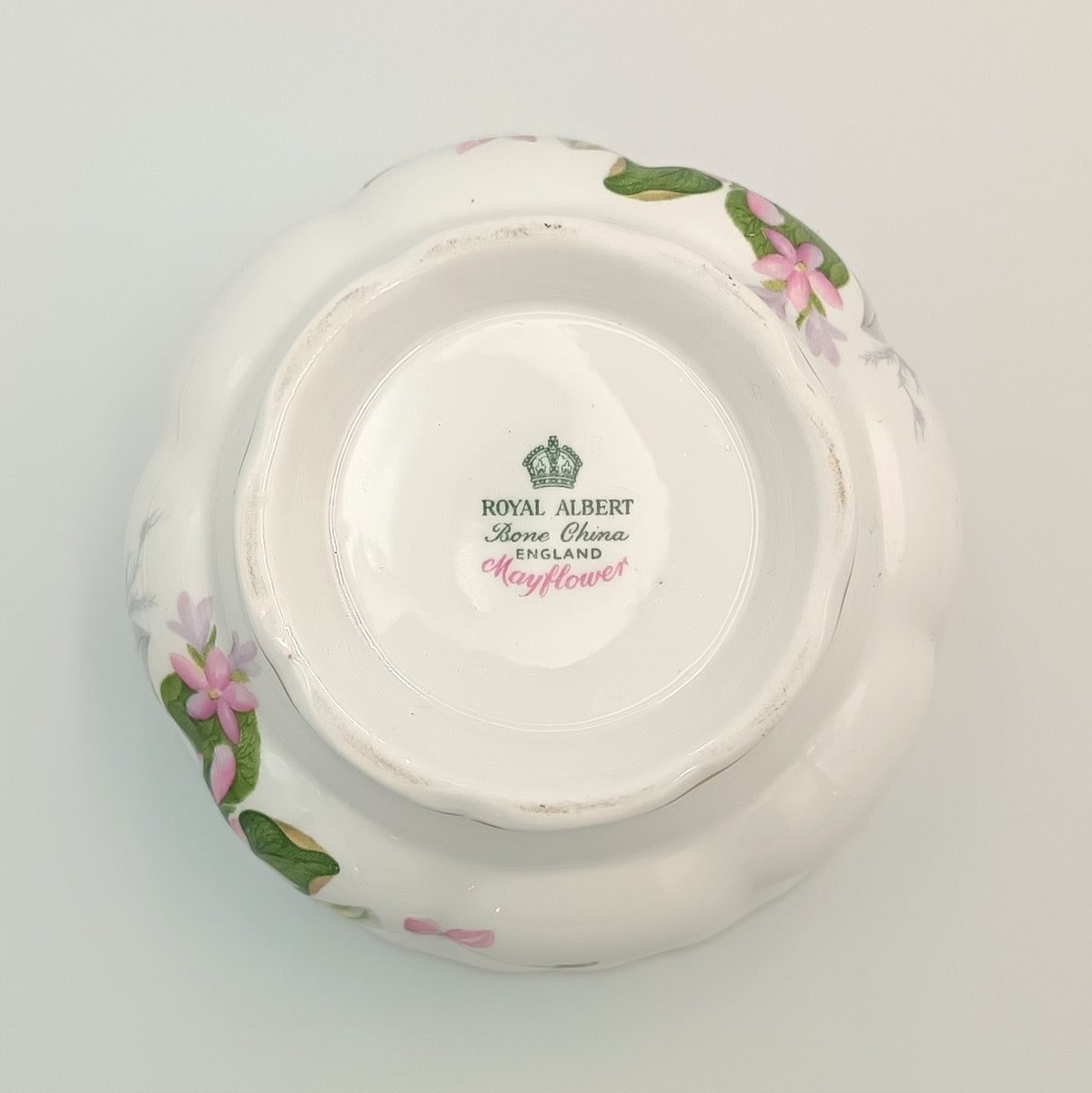 Royal Albert | Mayflower | Bone China Open Sugar Bowl | England, c.1970s