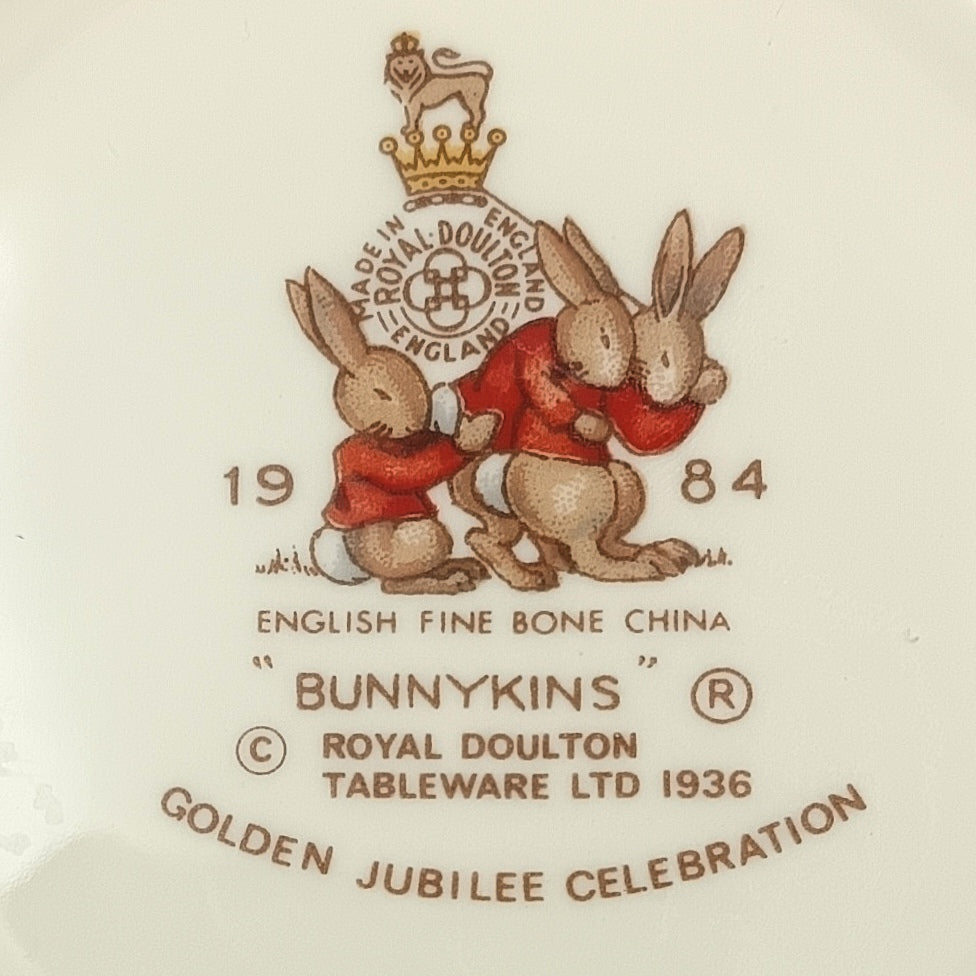 Royal Doulton | Bunnykins | Cereal Bowl | Fine Bone China | England, 1984 — Golden Jubilee Celebration