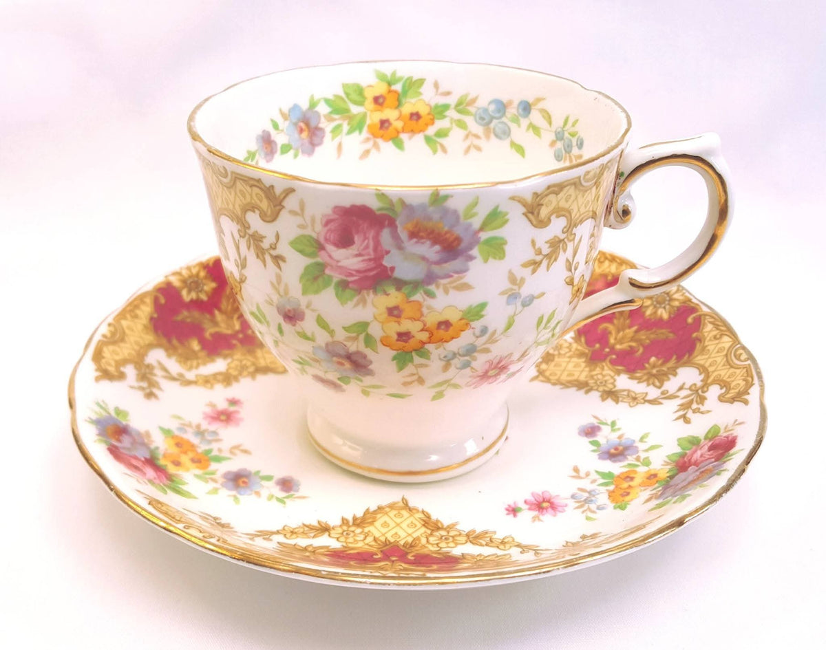 Tuscan Fine English Bone China | Provence | Two Duos (Cup & Saucer) | Pattern C18497 | Circa 1940s–1950s