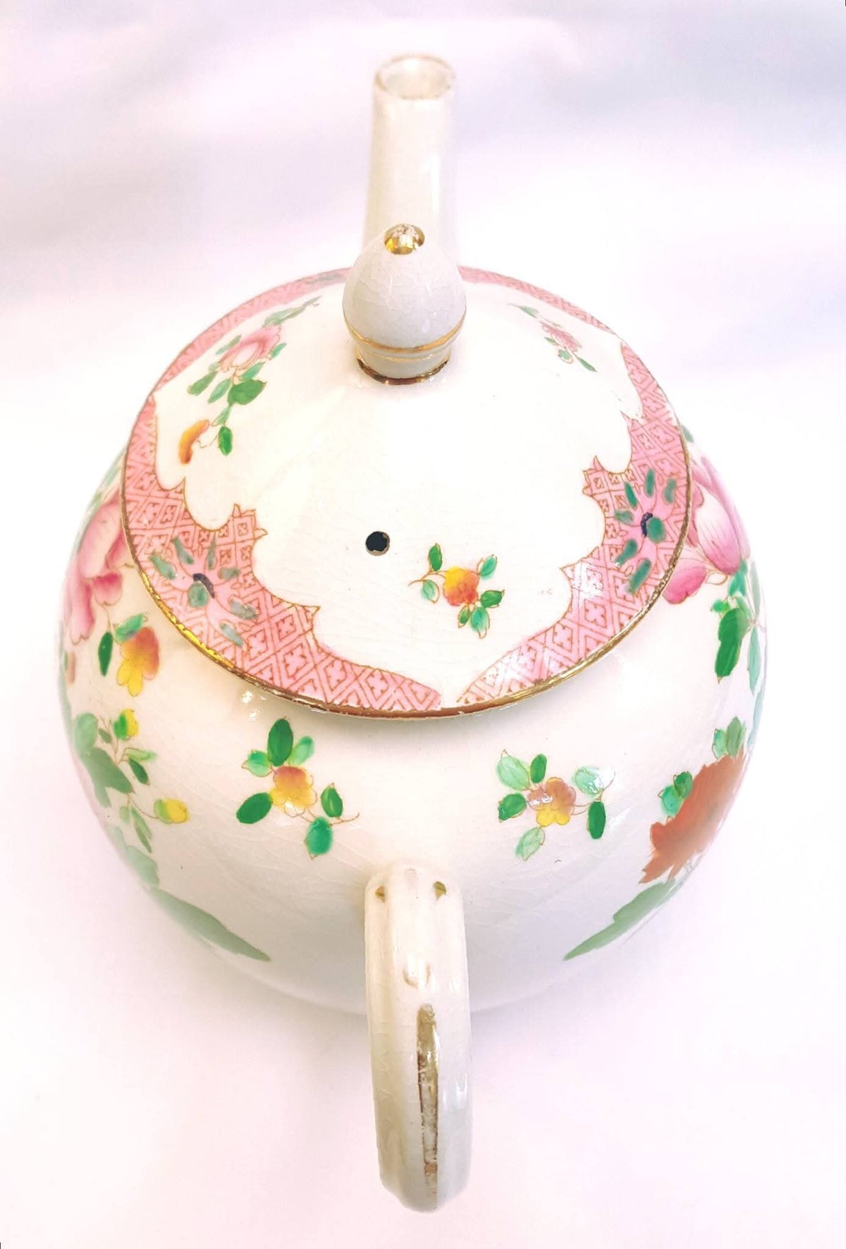 Booths | Mandarin | Six-Cup Teapot & Two Trios | Transferware Chinoiserie with Hand-Applied Colour | Circa 1906