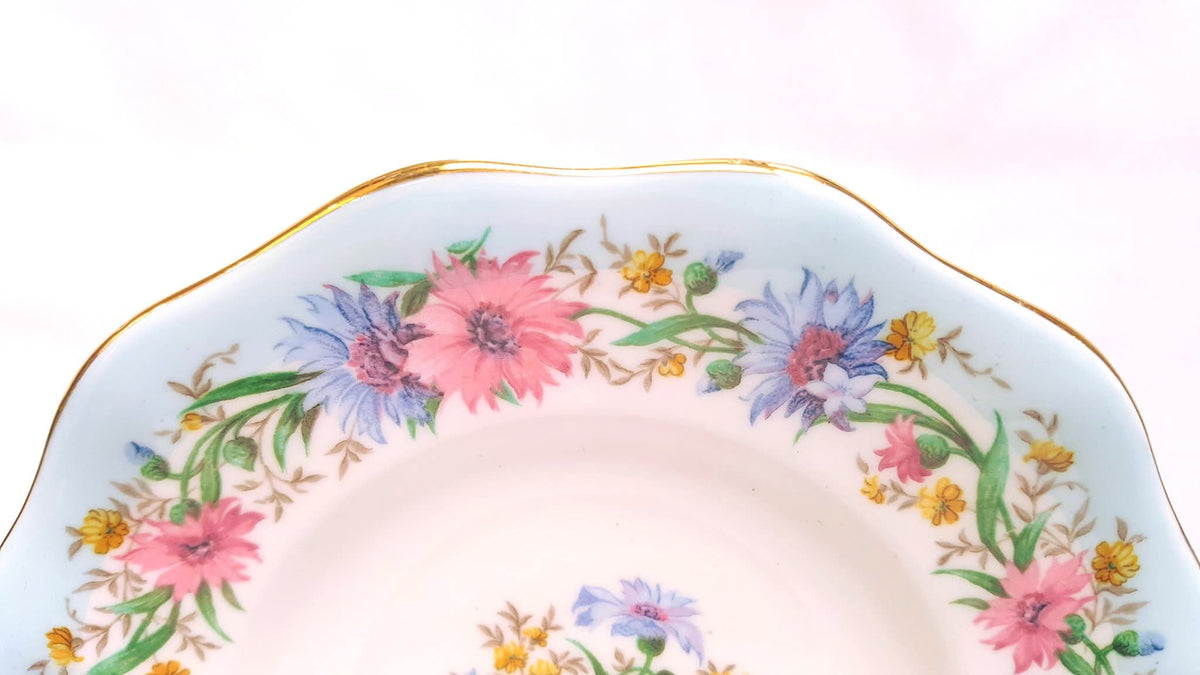 E. Brain & Co Ltd | Foley Bone China | 'Cornflower' | Two Trios | Bone China | Circa 1920s–1940s | Very Good Condition