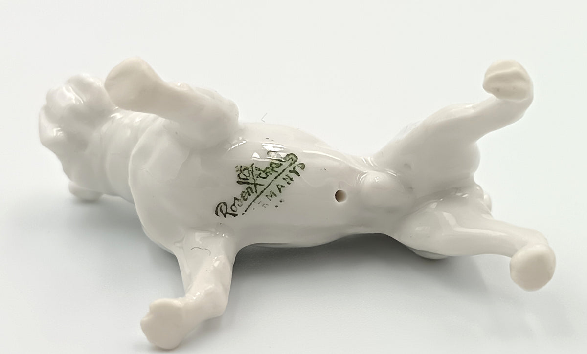 Rosenthal | White Porcelain Miniature English Bulldog Figurine | Standing Pose | Germany | c.1957–1970s