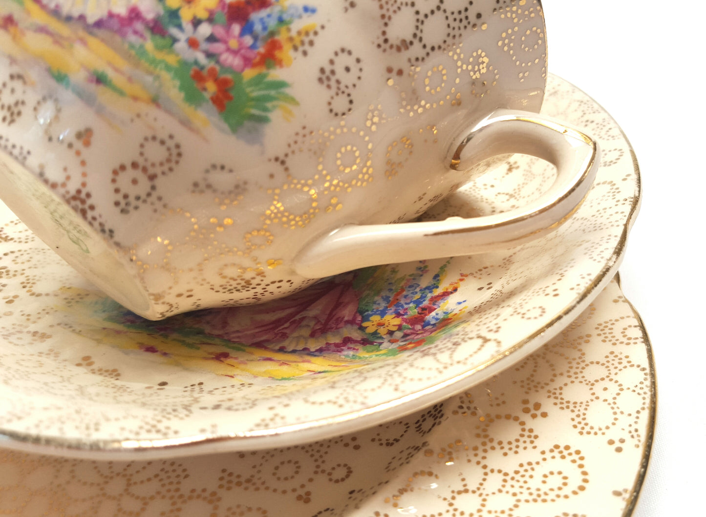 Vintage H & K Tunstall ‘Crinoline Lady’ Chintz Trio