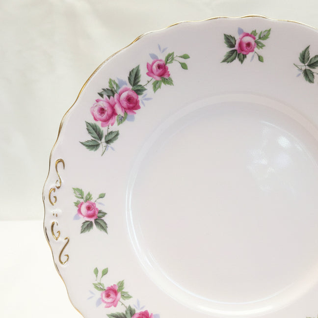 Beautiful Vintage Colclough Large Cake Plate – Soft Pink with Rose Design