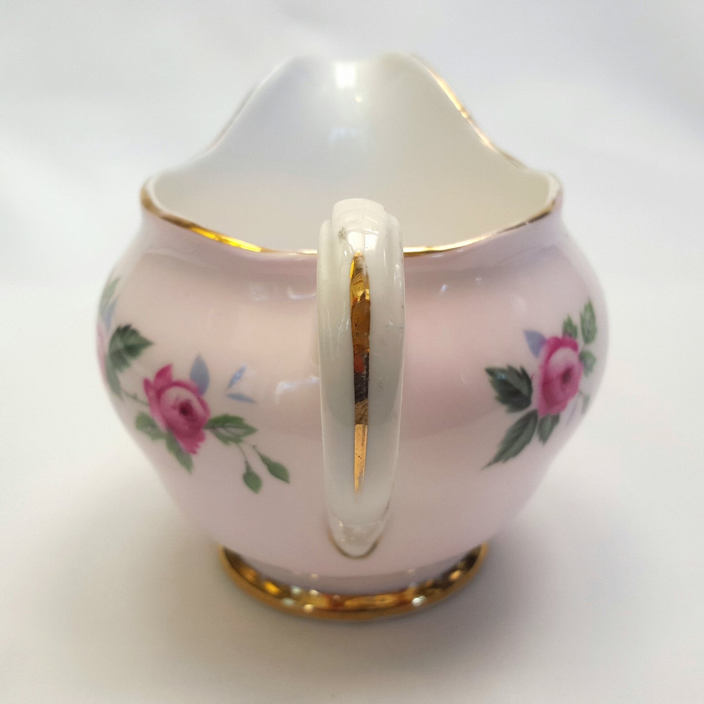 Vintage Colclough Bone China Milk Jug – Soft Pink with Rose Design