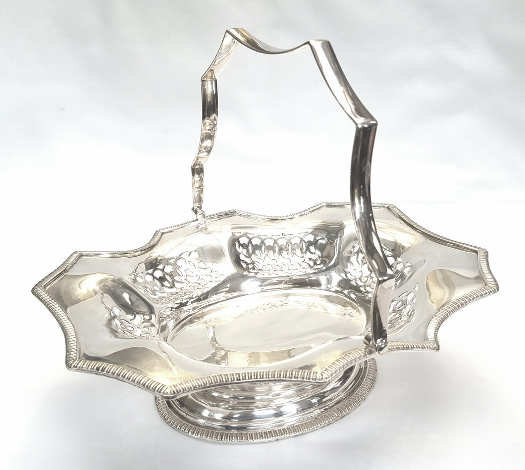 Silver plated flower basket