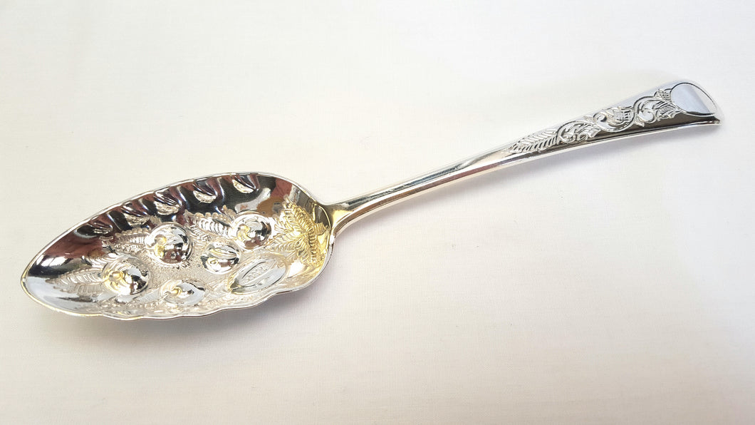 Hallmarked sterling silver berry spoon