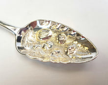 Load image into Gallery viewer, Hallmarked sterling silver berry spoon
