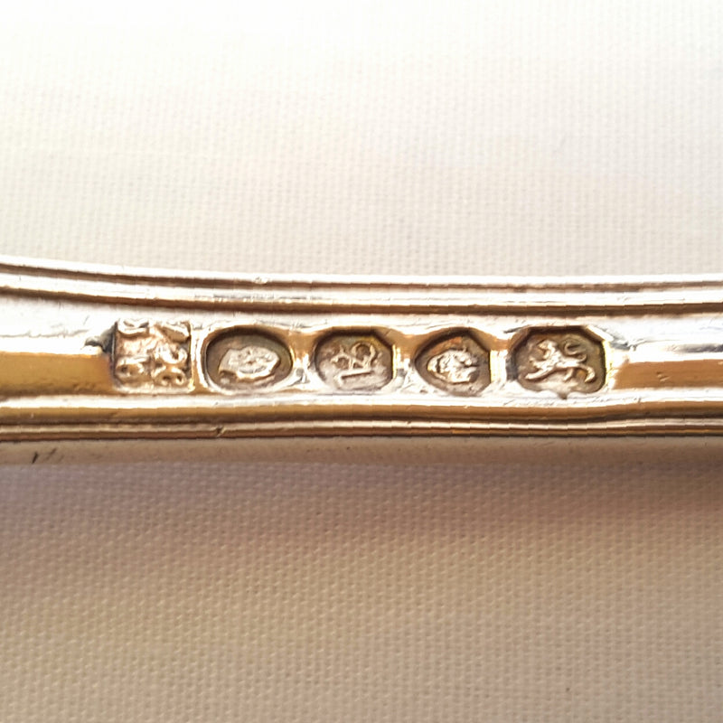 Antique Hallmarked Sterling Silver King's pattern Serving Spoon