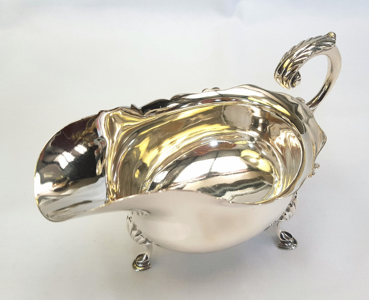 Antique Hallmarked Sterling Silver Sauceboat