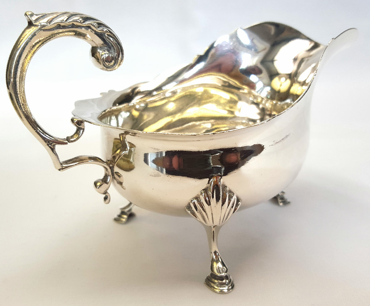 Antique Hallmarked Sterling Silver Sauceboat