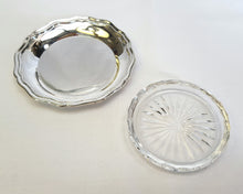Load image into Gallery viewer, Hallmarked sterling silver butter dish &amp; knife
