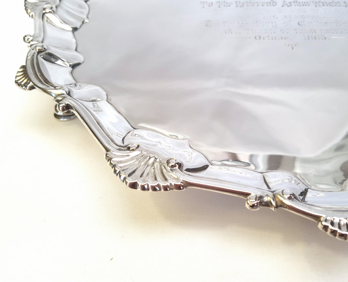 William Shaw II | Sterling Silver Chippendale-Border Salver | London | 1762