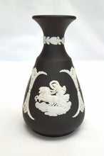 Load image into Gallery viewer, Black basalt Jasperware bud vase by Wedgwood
