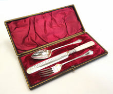 Load image into Gallery viewer, Antique silver plated flatware set for one
