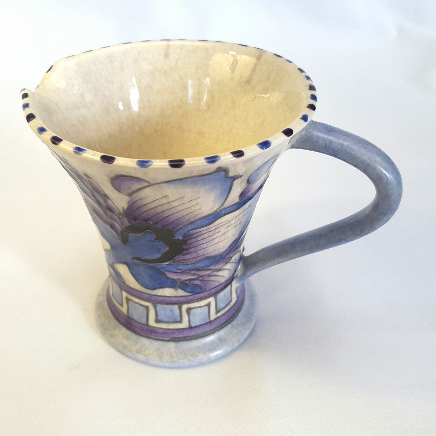Rare Charlotte Rhead ‘Blue Peony’ Bursley Ware Pouring Jug