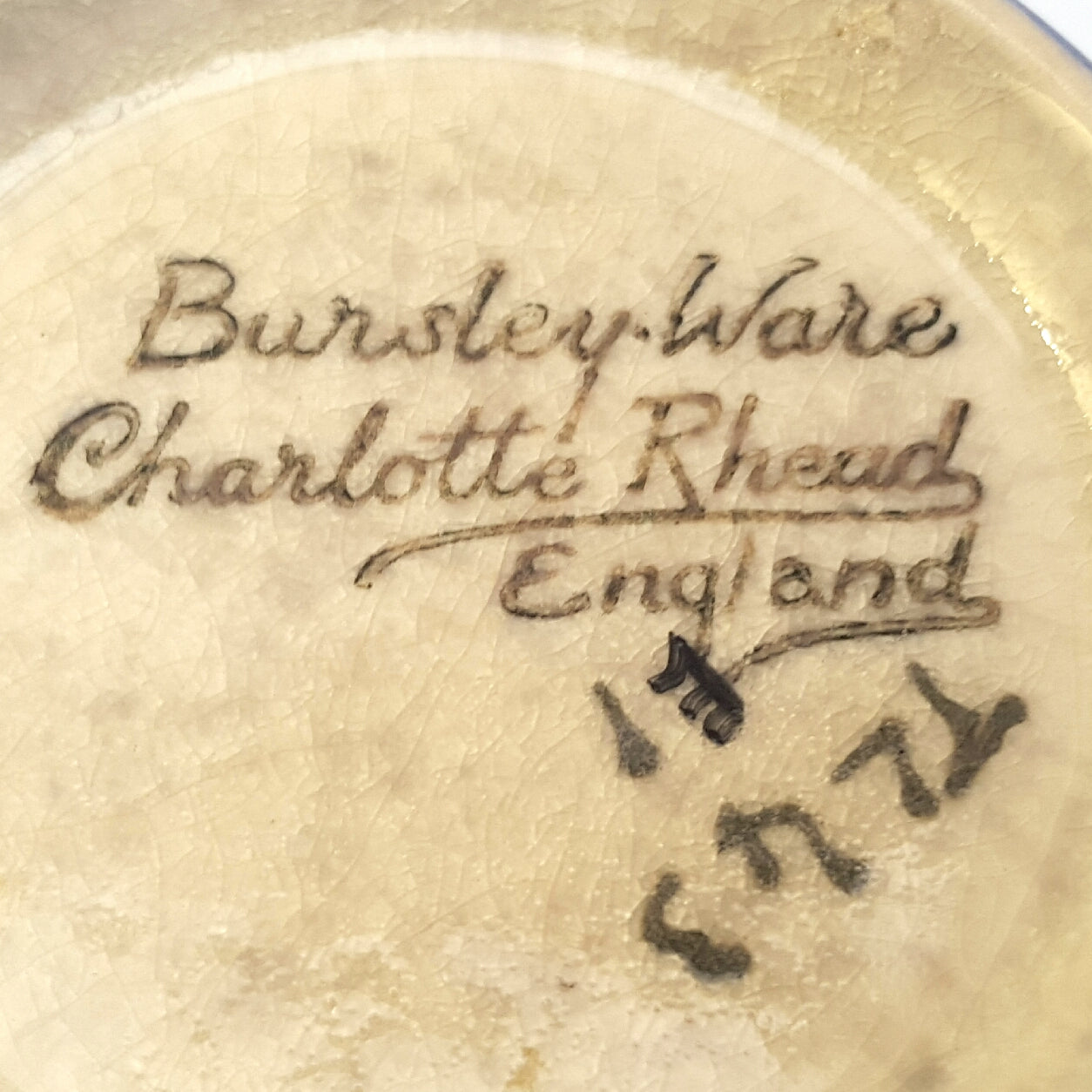 Rare Charlotte Rhead ‘Blue Peony’ Bursley Ware Pouring Jug