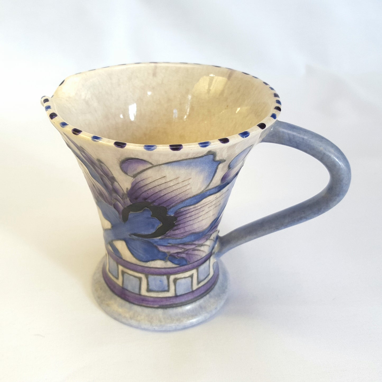 Rare Charlotte Rhead ‘Blue Peony’ Bursley Ware Pouring Jug