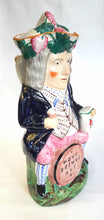 Load image into Gallery viewer, Antique Staffordshire pottery Toby jug
