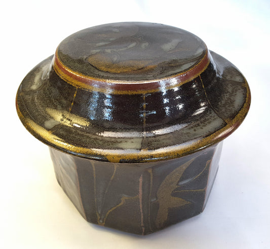 Stunning Vintage Lidded Pottery Vessel by Tim Morris (South Africa, 1941–1990), Signed 1982