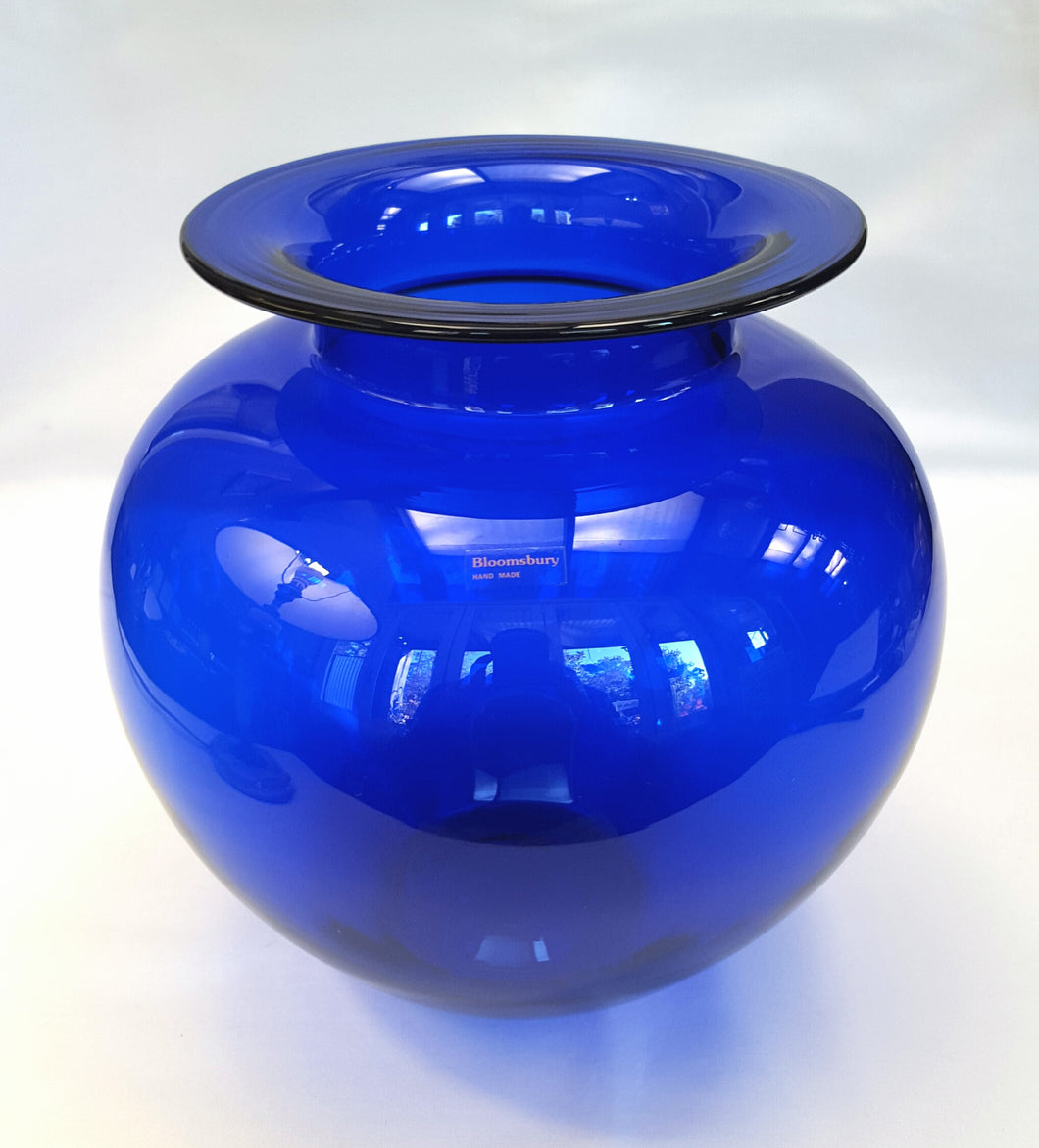 Bloomsbury blue glass vase