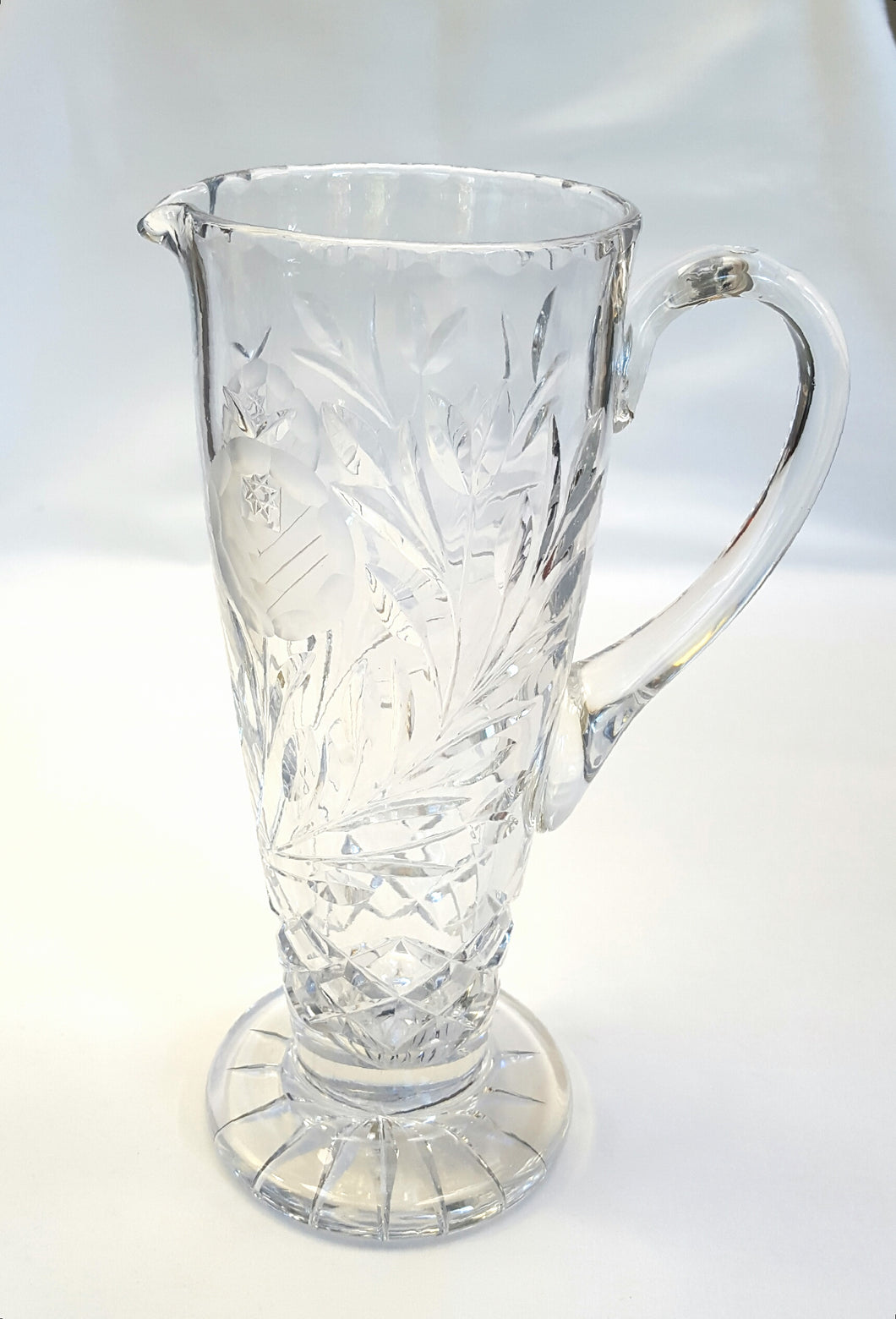 Lead cut crystal jug