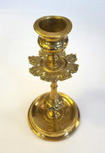 Load image into Gallery viewer, Pair of antique brass candlesticks
