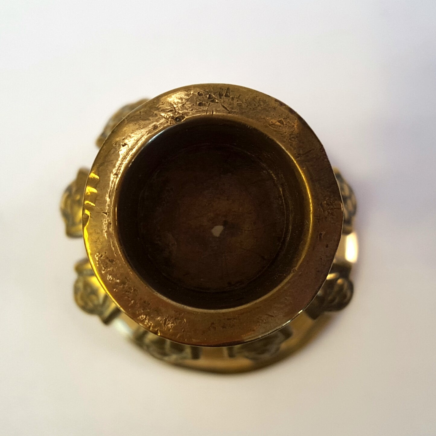 Elegant Pair of Antique Victorian Cast Brass Candlesticks